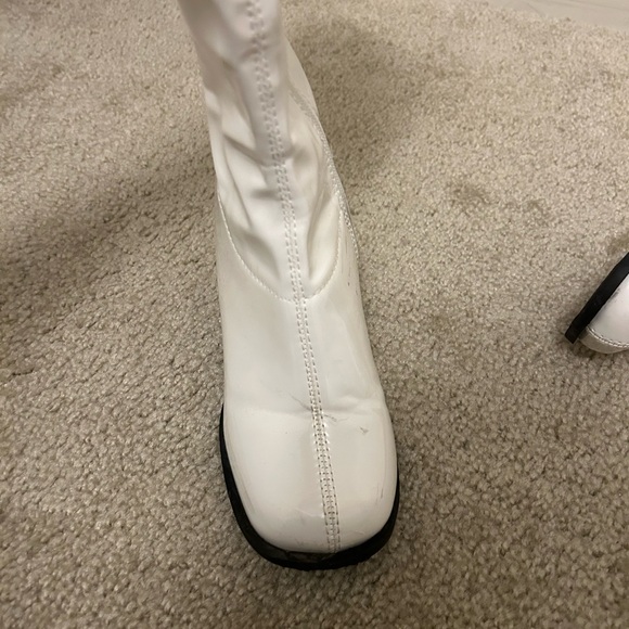 White Knee-High Women's Boots - Picture 9 of 15